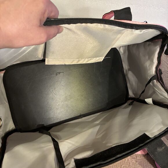 PetAmi Pink And Black Pet Carrier For Small Pets. Shoulder Strap Attached. - Picture 4 of 9